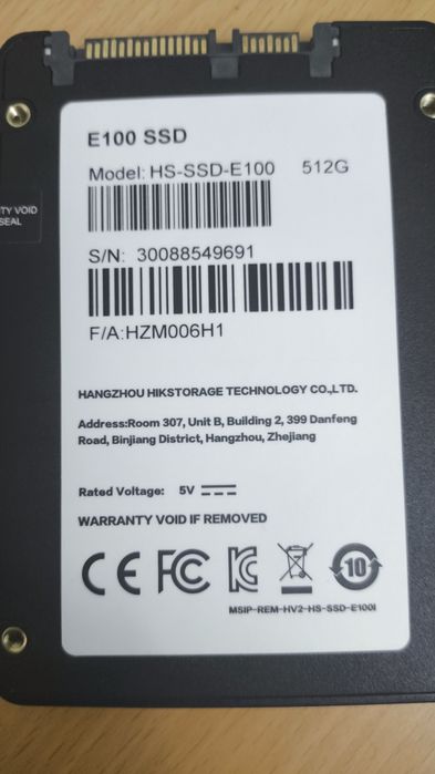 SSD sata3  512 gb  в отличном состоянии