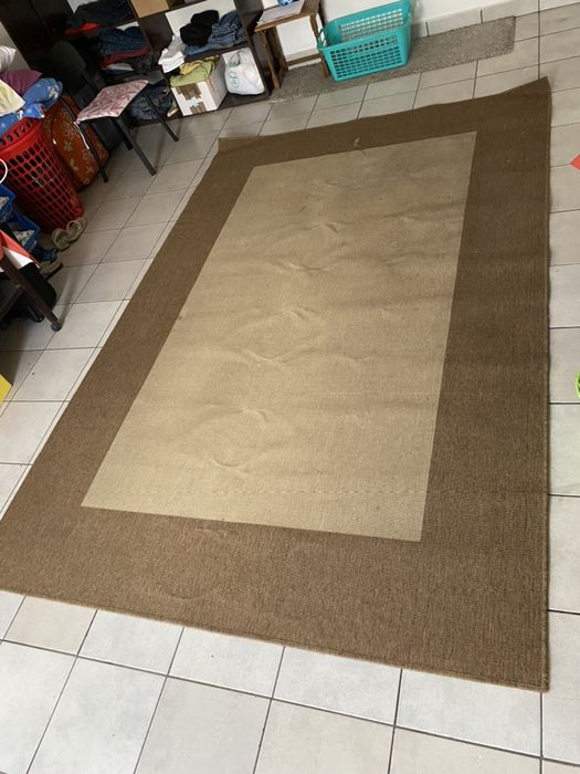covor,dimensiuni 300x200 cm(Lxl),nuante de crem,model geometric