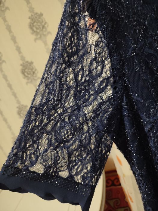 Платье вечернее тёмно-синее