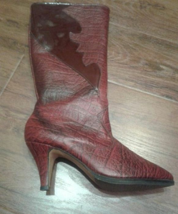 Срочно! Распродажа! Сапоги кожаные, теплые 36,37разм з