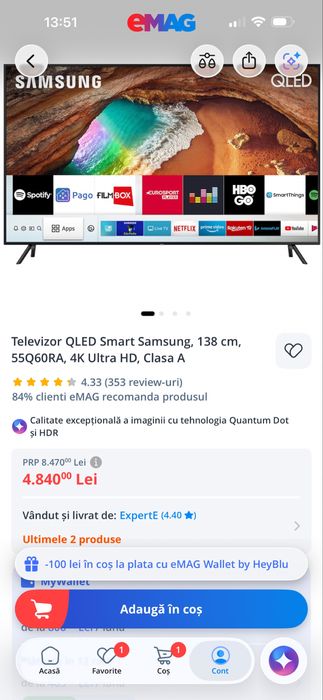 Televizor pentru piese