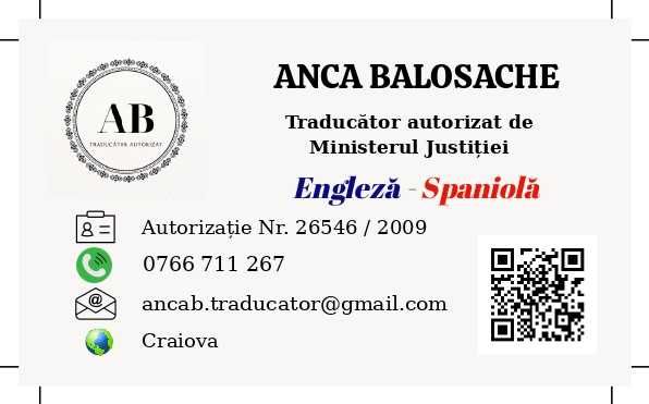 Traduceri Autorizate ENGLEZA - SPANIOLA | Craiova