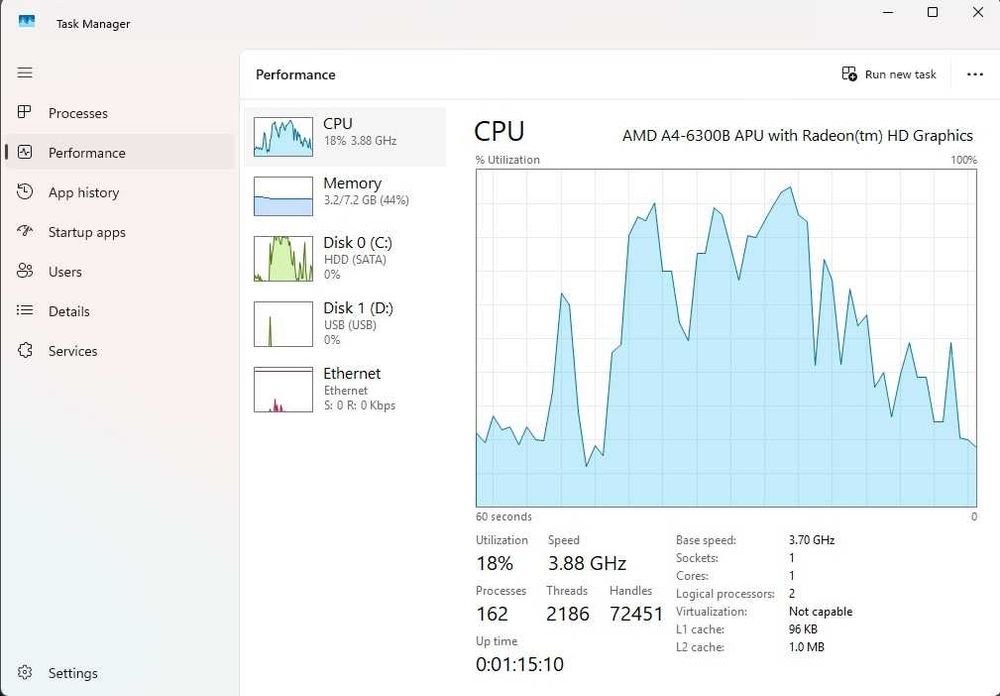 Calculator Unitate PC HP EliteDesk AMD  A4 6300B 3.9 Ghz Windows 10