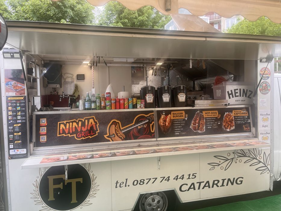 Търговски кемпер за бързо хранене камион за храна скара бира бургер