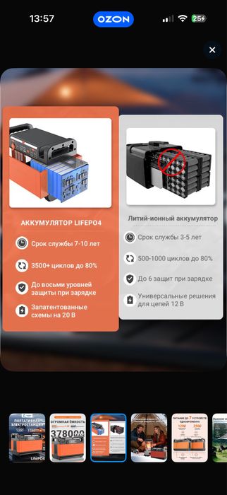 Портативная электростанция ctechi gt 1500 ибп аккумулятор Lifepo4