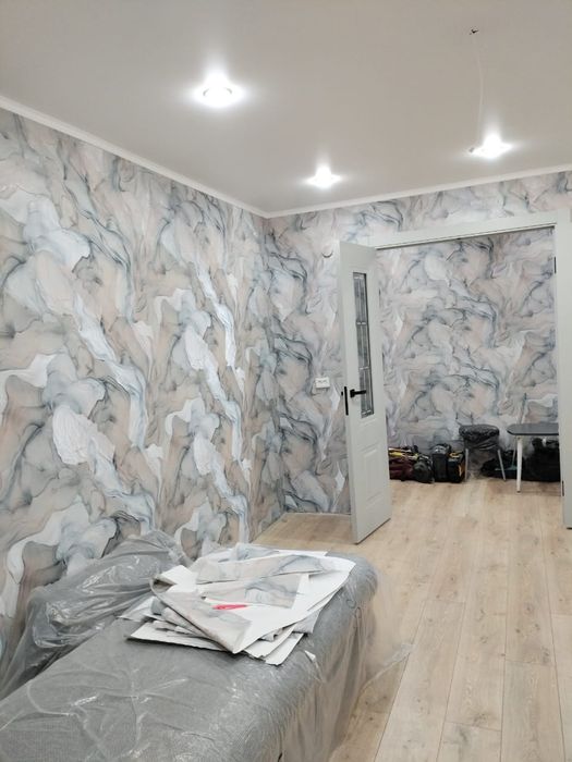 Поклейка всех видов обоев