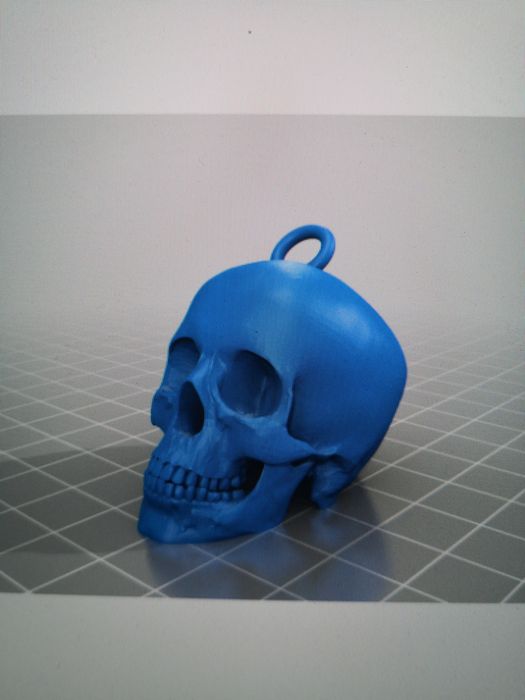 Craniu breloc gri  Printat 3d