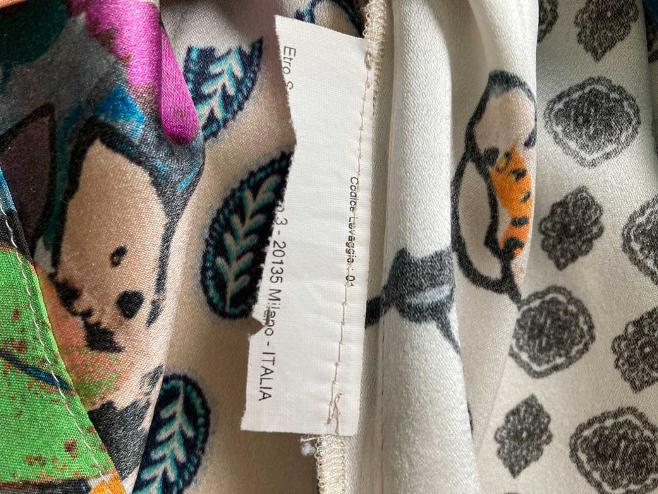 ETRO Milano женска копринена блуза фланела коприна размер IT40 / S