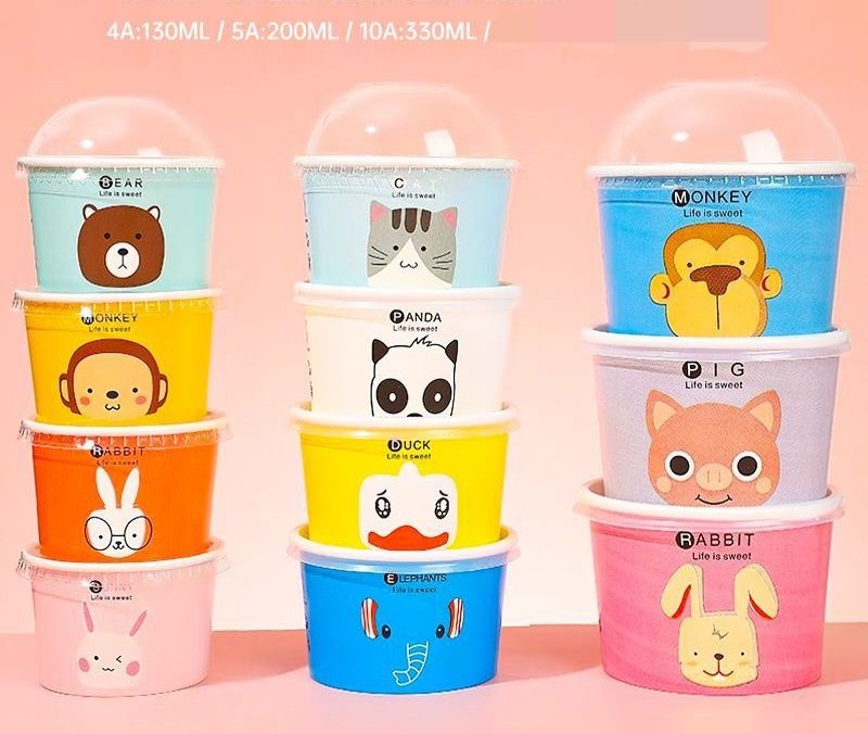 Бумажный стакан для мороженое