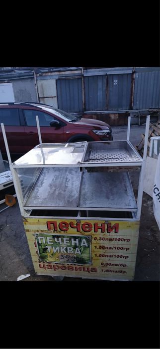 Метална количка за печени ядки и закуски