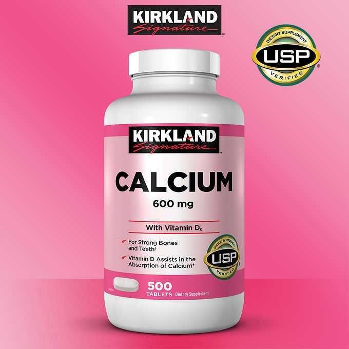 Киркленд Кальций 600мг. Kalsiy и Calcium 600mg. kirkland  500 таблетка
