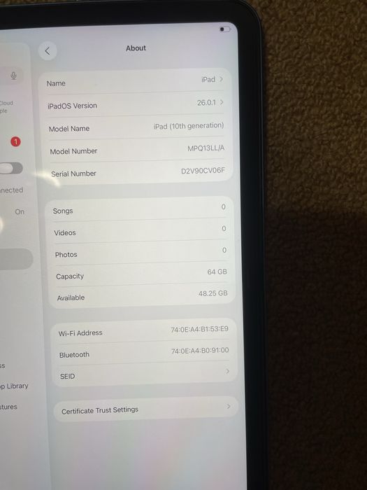 iPad generatia 10 Blue 64Gb