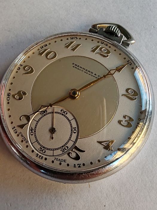 Ceas de buzunar Eberhard&Co 47,5 mm Funcționează Impecabil!