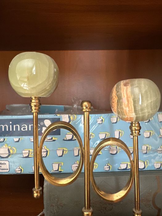 Подсвечник из натурального оникса