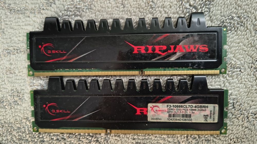 G.Skill Ripjaws 4GB DDR3 1333MHz Dual Channel