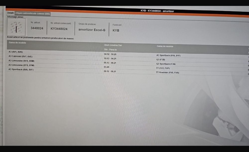 Amortizoare spate Wv Passat b8 /Golf 7 / skoda octabia /Seat