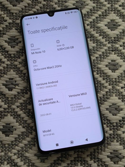 Xiaomi Mi Note 10 - 128Gb 6 + 2GB ram