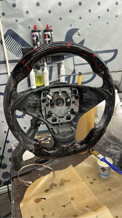 Retapitare volan personalizare volan carbon piele incalzire