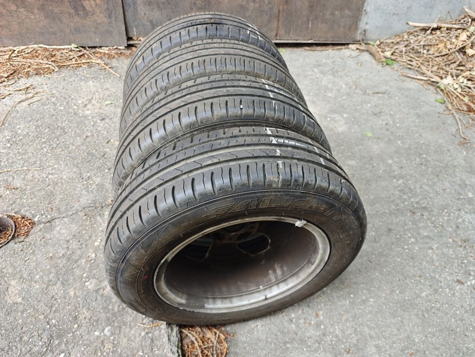 Jante aliaj originale Dacia 4x100, 6jx15, ET40 cu anv vara 185/65/15 Falken Sincera SN832A, profil 5-6 mm, DOT 4422