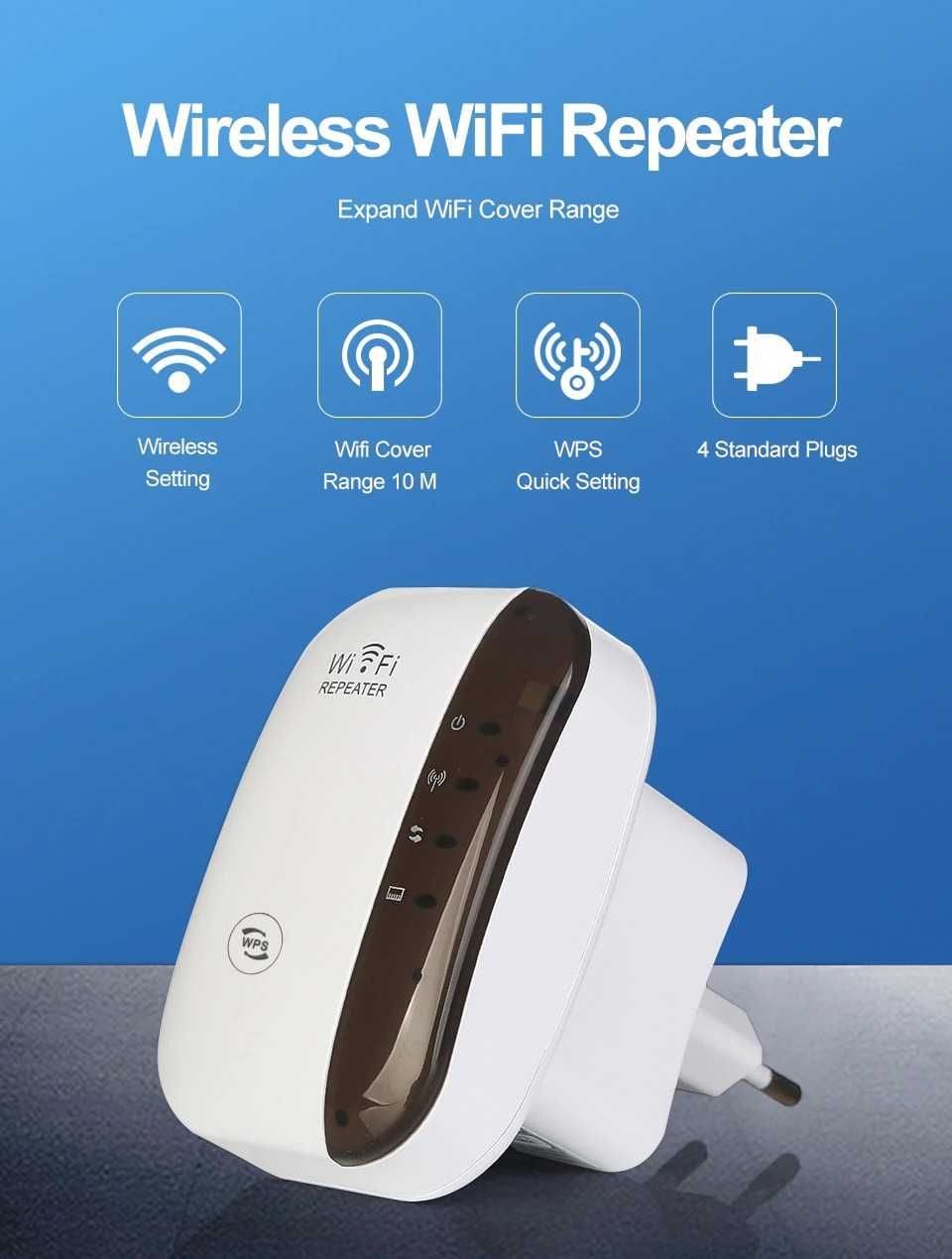 Усилитель Wi-FI ретранслятор повторитель с RJ45 LAN Репитер вай фай: 6 ...