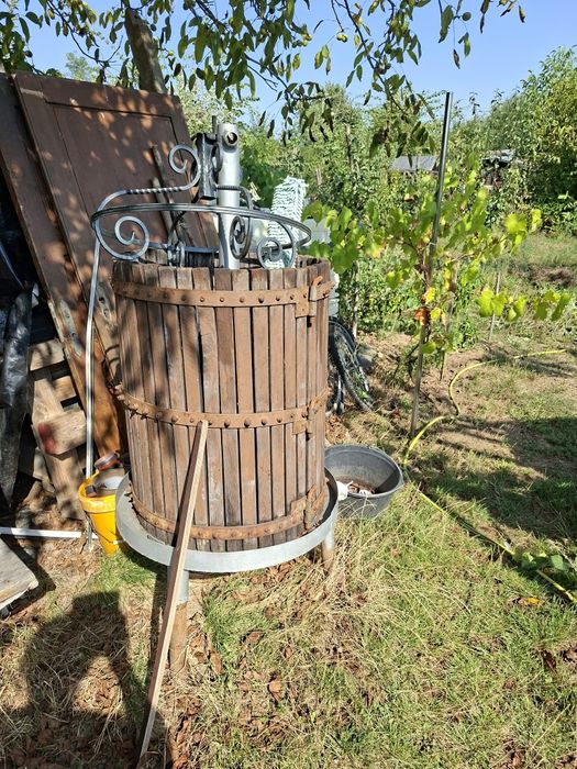 Se vinde,teasc(presă,stors struguri) din stejar,inălțime 1 m,diametru 70 cm.
