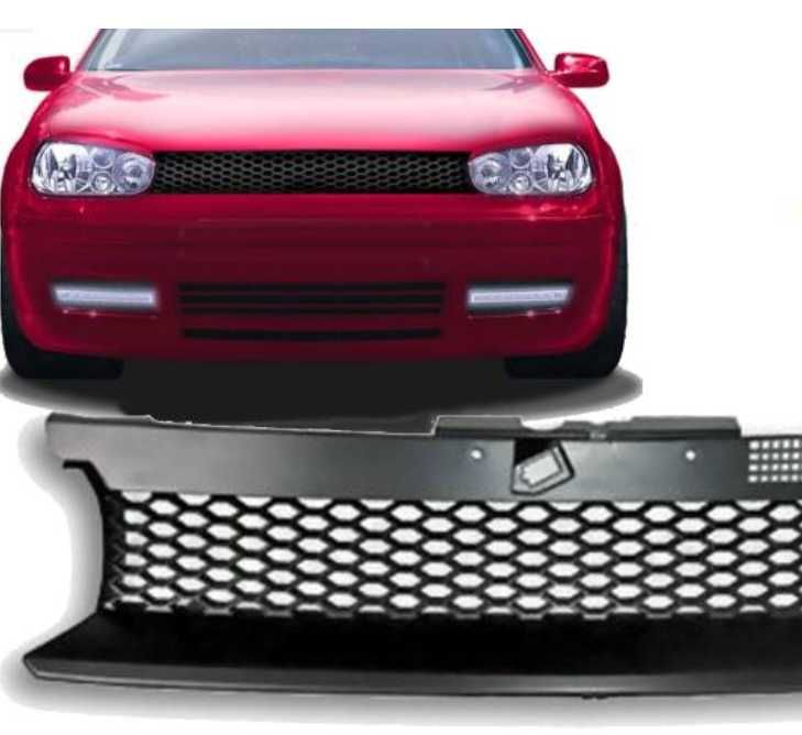 Решетка без емблема VW Golf Голф 4 Тип Пчелна пита Golf Тунинг Черна с ...