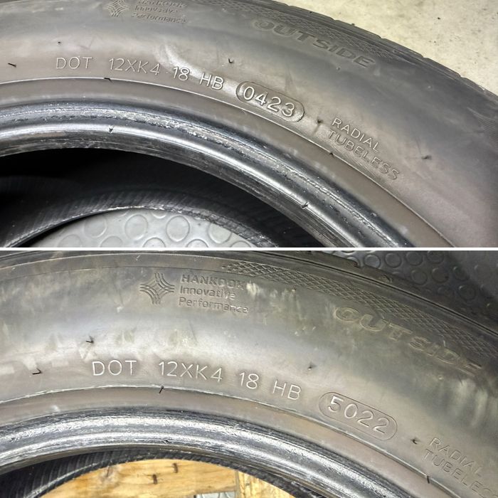 4бр. Летни Гуми С Борд 225/55R/16 -HANKOOK- DOT:0423 *100€ за 4бр.*
