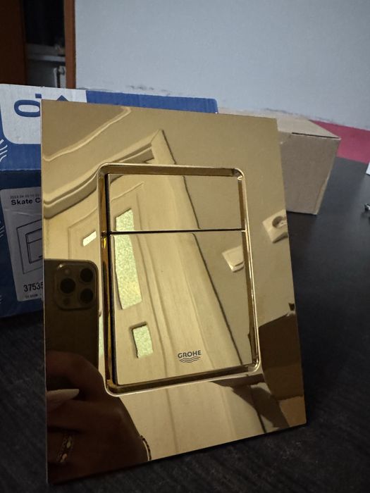 Clapeta de actionare Grohe aurie noua in cutie