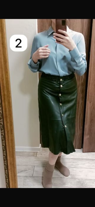 Кожаные юбки длинные