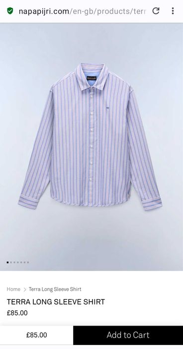 Рубашка Napapijri 100% хлопок. Премиум.