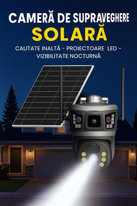Camera supraveghere 4g cu panou solar si detectare miscare