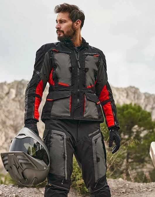 Мъжко трислойно ендуро мото яке за мотоциклет SHIMA HERO Red  2.0