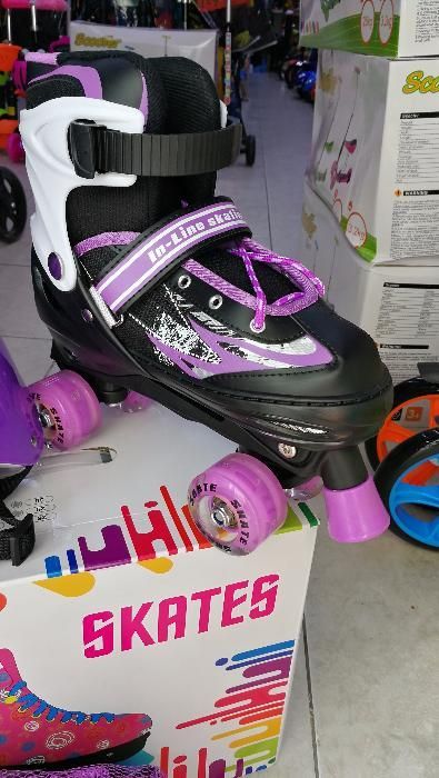 Кънки с каска и протектори L (38 - 41) Разтегателни