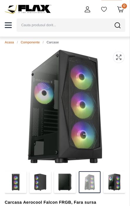 Carcasa Aerocool Falcon FRGB, Fara sursa