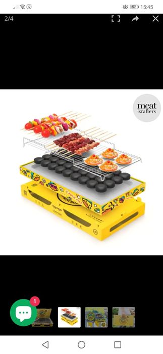 Нов еднократен комплект дървени въглища за външно барбекю