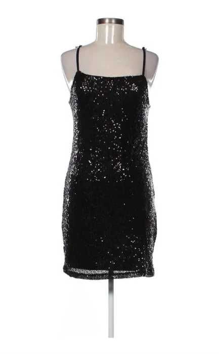 Нова пайети черна рокля на пайети златна златиста рокля паети