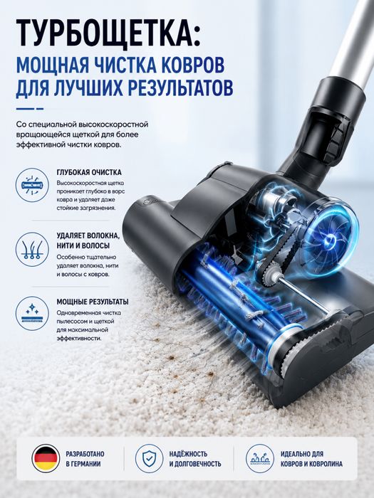 Пылесос Bosch BGS41POW1 серии 6 ProPower мощный контейнерный