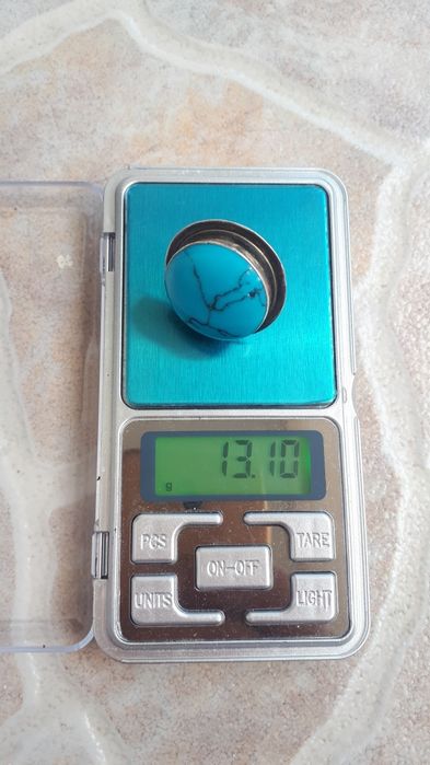 Сребърен пръстен с тюркоаз