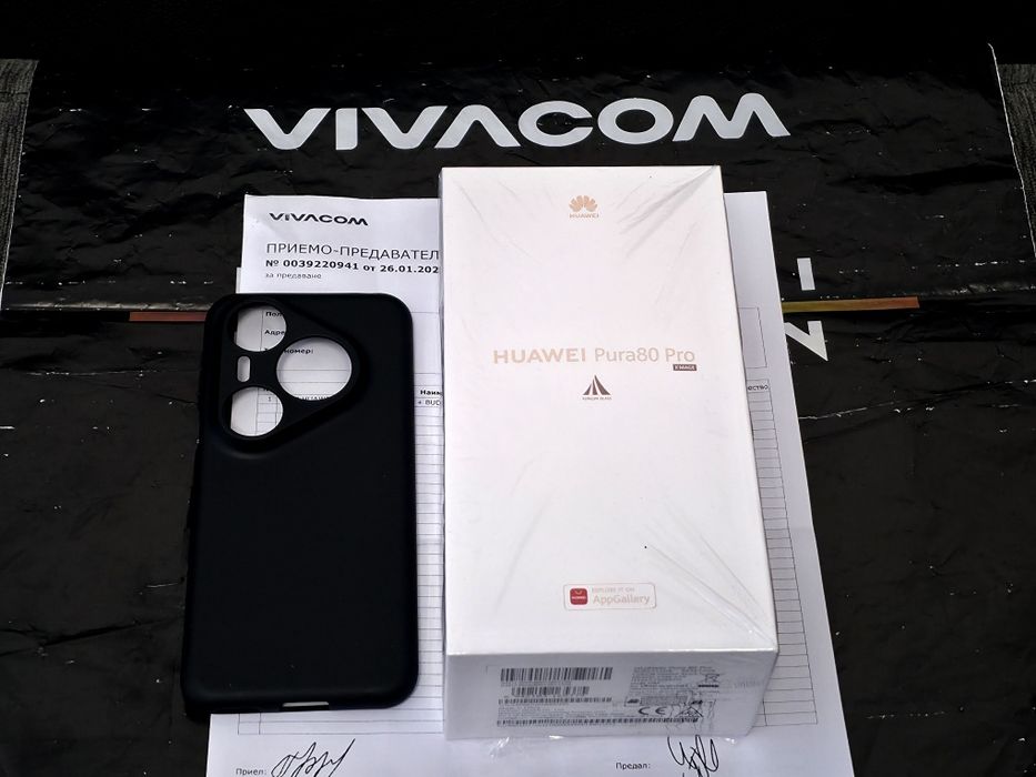 ***512GB Huawei Pura 80 Pro  Vivacom Гаранция 2028 Black | Черен