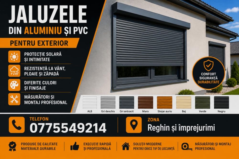 Jaluzele pvc si aluminiu la comanda