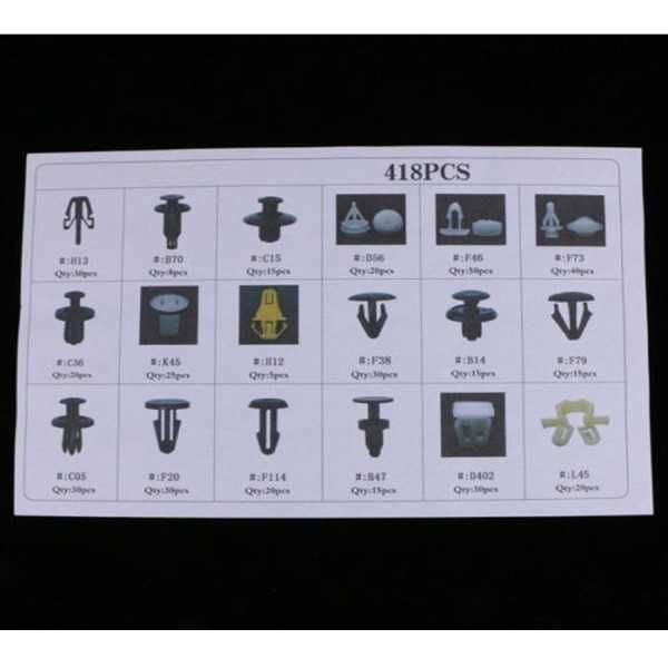 Комплект щипки за интериор Automat, Щипки за кори, За HONDA, 418 бр