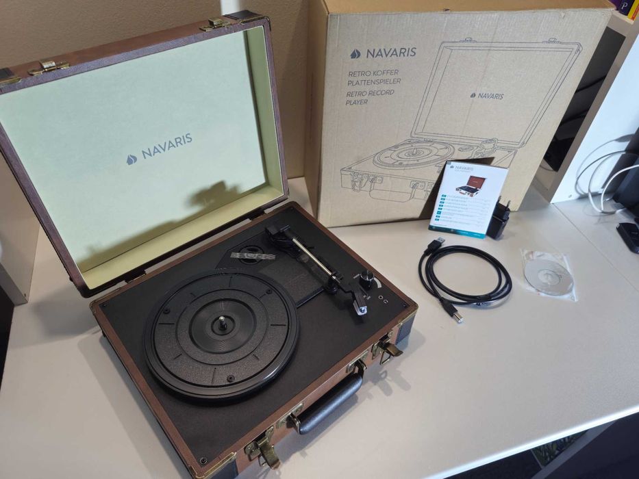 Pick-up Navaris Retro Record Player –  Nou Full Box