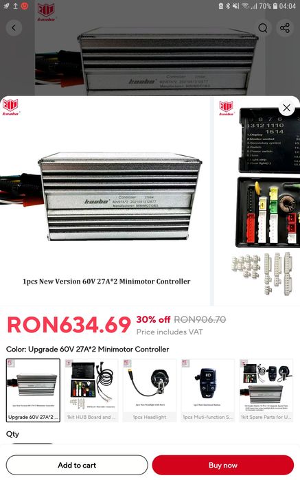 Controller Kaboo,Dualtron,Minimotors 60V(nou)