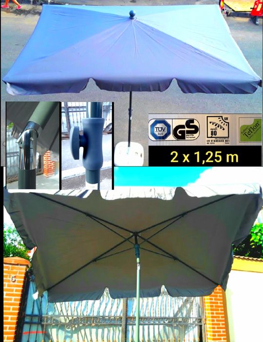 UMBRELE Dreptunghiulare 2 x 1,25 m pentru terasă NOI - 150 Lei