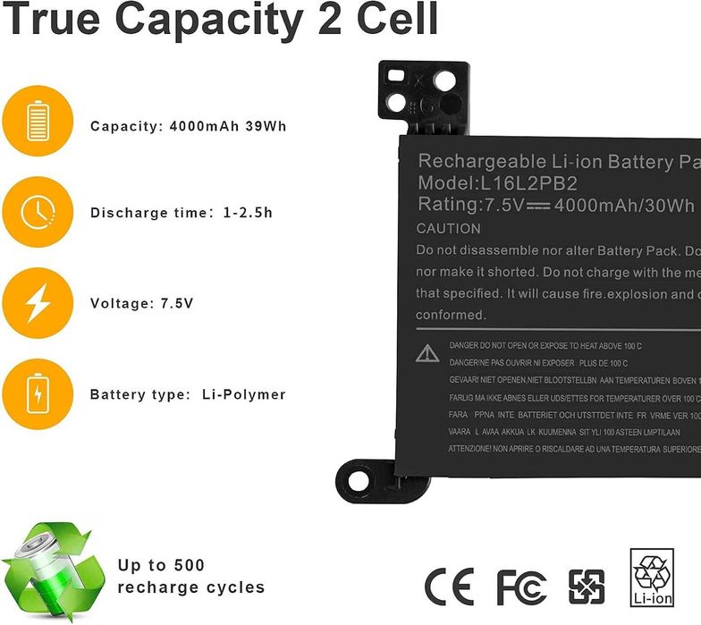 Вътрешна батерия за лаптоп Lenovo L16L2PB2 7.4V 4730mAh 36Wh