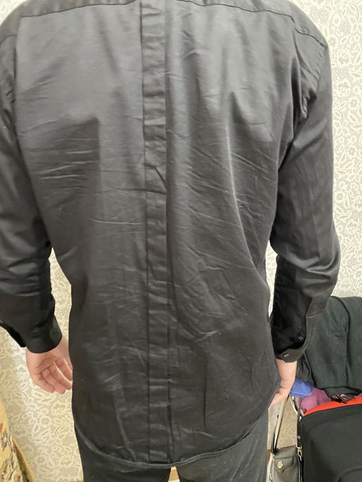 Черная Мужская рубакша L