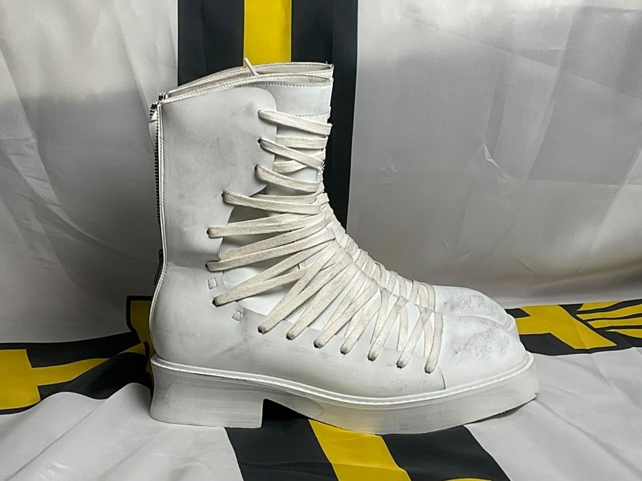 Julius SS14 Runway Mommy white boots