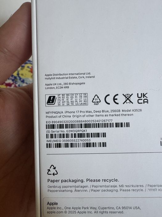Iphone 17 pro max 256GB