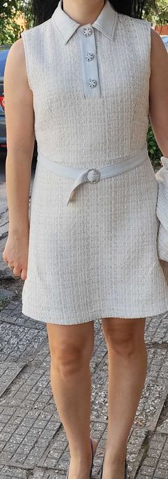 Дамска рокля River Island букле плюс дънков акцент