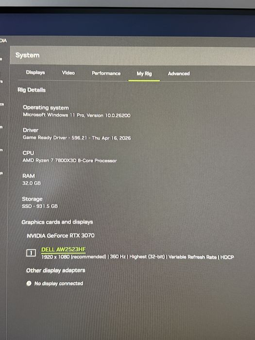 Setup PC Gaming cu Ryzen 7 7800X3D + RTX 3070 Vision White + Alienware 360Hz